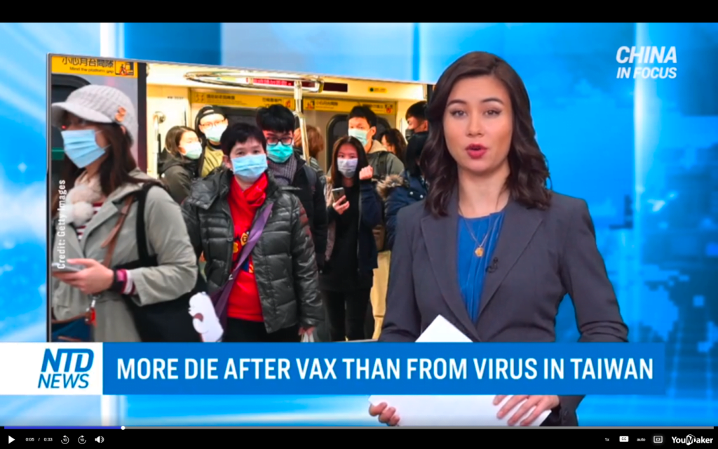 VERIFICAMOS noticia de NTD News: Taiwan reporta más muertes por vacunados CoVid que por el virus